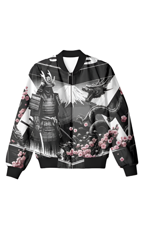 JDM-CLTR Samurai Dragon Blossom Bomber Jacket