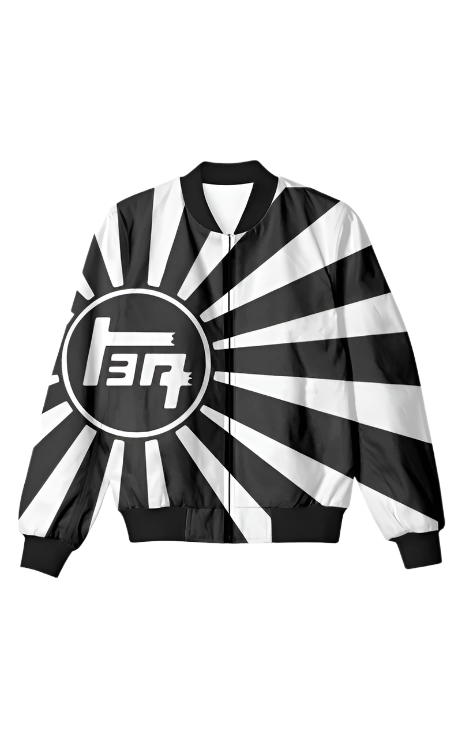 Kanji Race Stripe Bomber Jacket